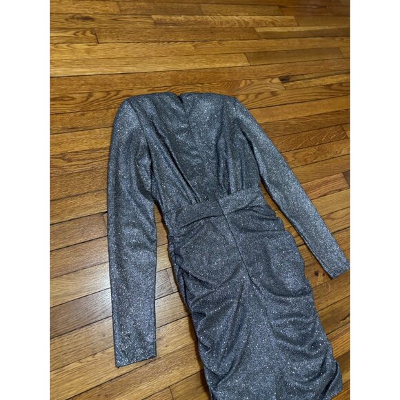 NWT House of CB London Womens Bodycon Dress Long Sleeve Glitter Sparkle NWT $179 - Picture 13 of 13